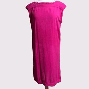 Vintage Fuchsia Raw Silk Sakowitz dress